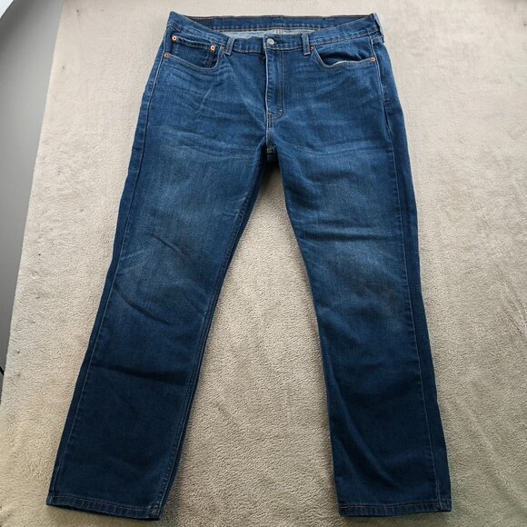 Levi's Men's Jeans Size 38x32 514 Straight Classic Blue Denim Casual Pockets - Picture 14 of 15